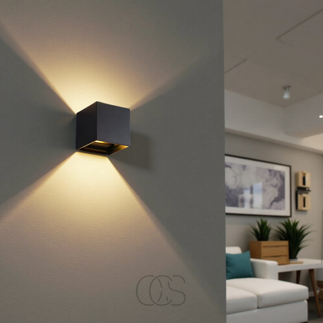 Marzelle - Designer-Wandlampe Cube Kabellos