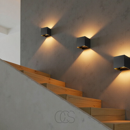 Marzelle - Designer-Wandlampe Cube Kabellos