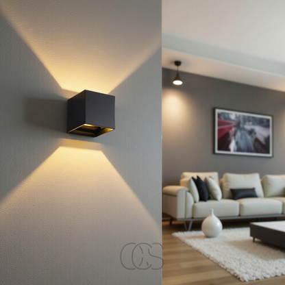 Marzelle - Designer-Wandlampe Cube Kabellos