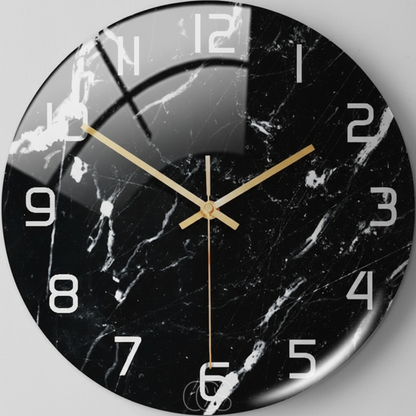 Ambrélie - Elegante und Glänzende Wanduhr mit Marmor-Effekt