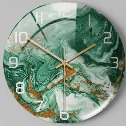 Ambrélie - Elegante und Glänzende Wanduhr mit Marmor-Effekt