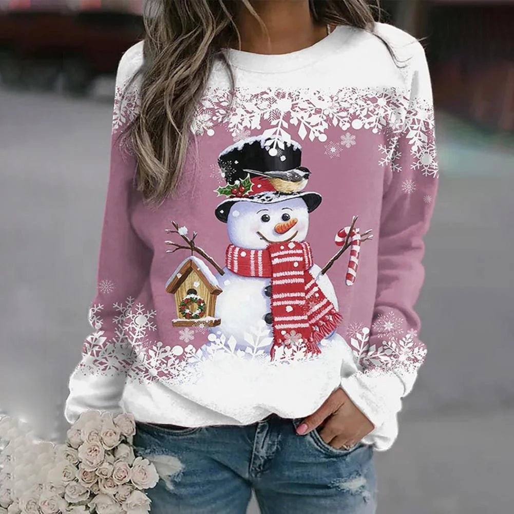 Lisha - Weihnachts-Pullover für Frauen mit Schneemann
