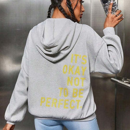 Avrielle - Oversize Hoodie für Frauen, bequem und stylisch mit Kapuze und inspirierender Botschaft