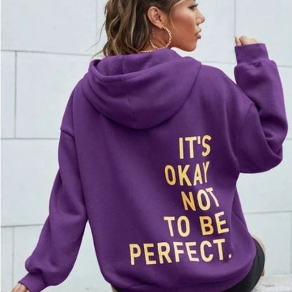 Avrielle - Oversize Hoodie für Frauen, bequem und stylisch mit Kapuze und inspirierender Botschaft