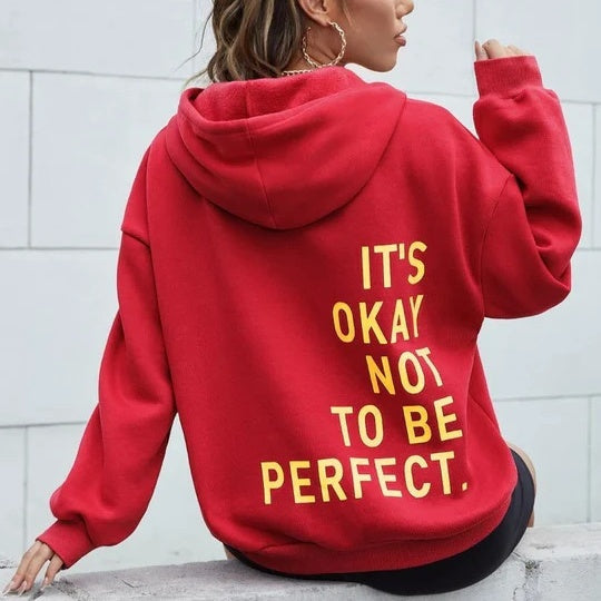 Avrielle - Oversize Hoodie für Frauen, bequem und stylisch mit Kapuze und inspirierender Botschaft