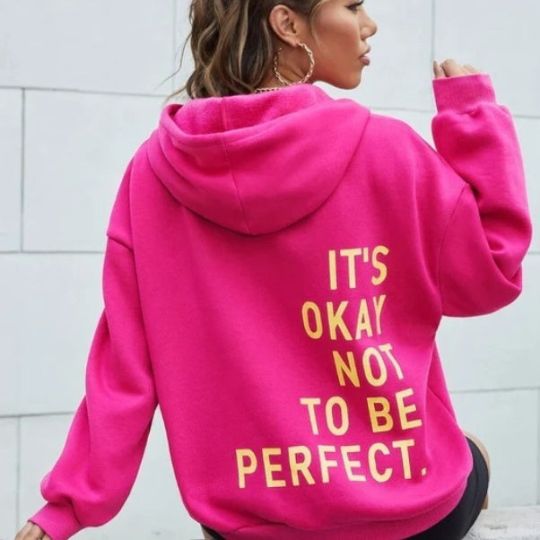 Avrielle - Oversize Hoodie für Frauen, bequem und stylisch mit Kapuze und inspirierender Botschaft