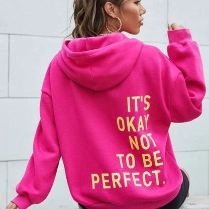 Avrielle - Oversize Hoodie für Frauen, bequem und stylisch mit Kapuze und inspirierender Botschaft