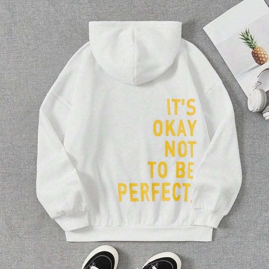 Avrielle - Oversize Hoodie für Frauen, bequem und stylisch mit Kapuze und inspirierender Botschaft
