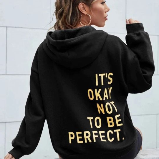 Avrielle - Oversize Hoodie für Frauen, bequem und stylisch mit Kapuze und inspirierender Botschaft