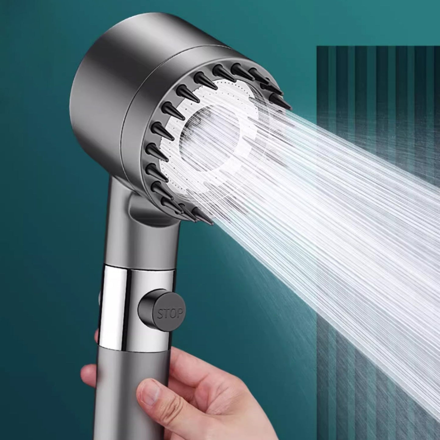 AquaForce - Handbrause HydraPulse mit 200 % Wasserdruck für Zuhause