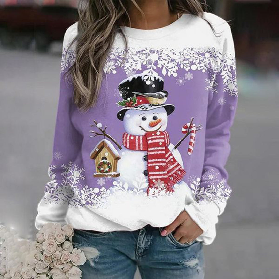 Lisha - Weihnachts-Pullover für Frauen mit Schneemann