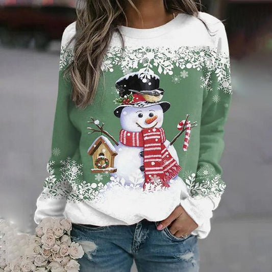 Lisha - Weihnachts-Pullover für Frauen mit Schneemann