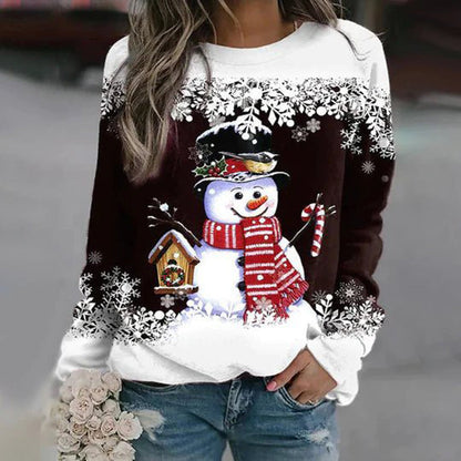 Lisha - Weihnachts-Pullover für Frauen mit Schneemann