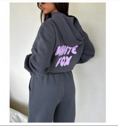Félicie - Lässiges Sportanzug-Set für Frauen | Kapuzenpullover & Jogginghose | Weiches Fleece-Innenfutter