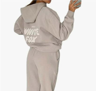 Félicie - Lässiges Sportanzug-Set für Frauen | Kapuzenpullover & Jogginghose | Weiches Fleece-Innenfutter