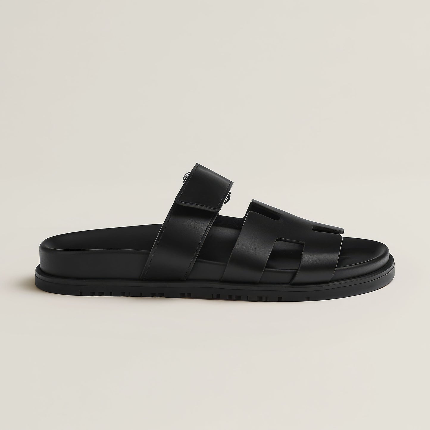 Elegante Damen Leder Pantoletten mit Klettverschluss – Bequem & Minimalistisch