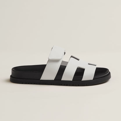 Elegante Damen Leder Pantoletten mit Klettverschluss – Bequem & Minimalistisch