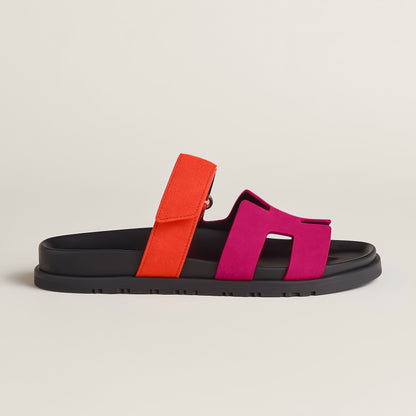 Elegante Damen Leder Pantoletten mit Klettverschluss – Bequem & Minimalistisch
