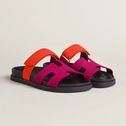 Elegante Damen Leder Pantoletten mit Klettverschluss – Bequem & Minimalistisch