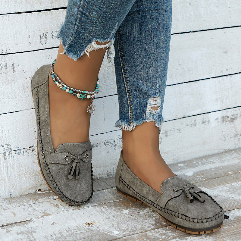 Bequeme Mokassins mit Quaste für Damen – Leichte Slip-On Loafer für Alltag & Freizeit