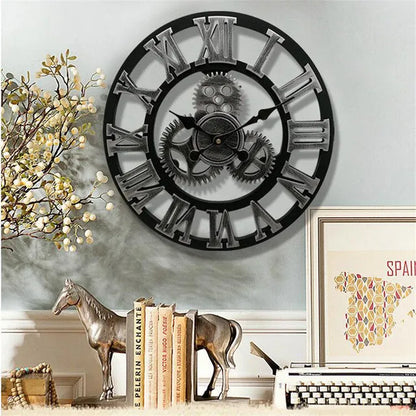 Retrovia - Wanduhr im Retro-Industriestil | Elegante Uhr | Industriell / Modern