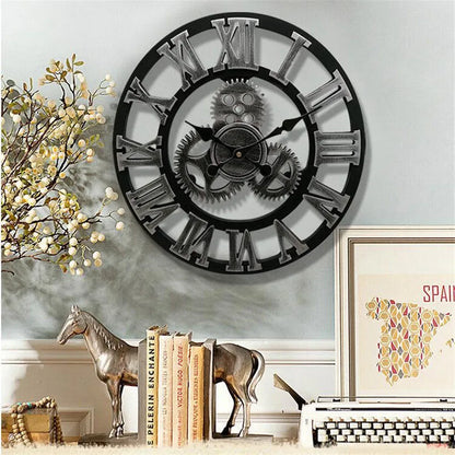 Retrovia - Wanduhr im Retro-Industriestil | Elegante Uhr | Industriell / Modern