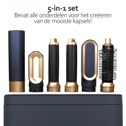 Multifunktionaler 5-in-1 Glow Haistyler mit leistungsstarker 1000W-Ionen-Technologie, einschließlich Haartrockner, Glätteisen