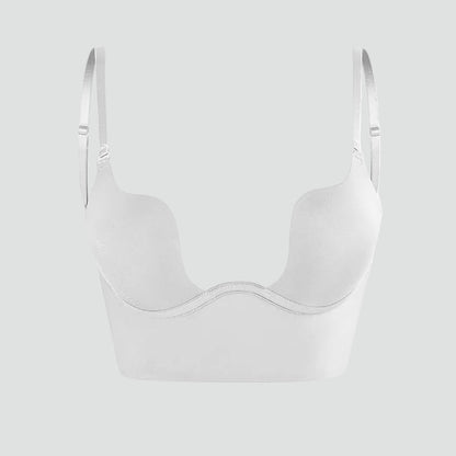 Rückenfreier Damen Push-Up BH mit transparenten Trägern – Unsichtbarer Halt & Komfort