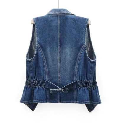 Stylische Denim Weste für Damen – Tailliert & Lässiger Vintage Look