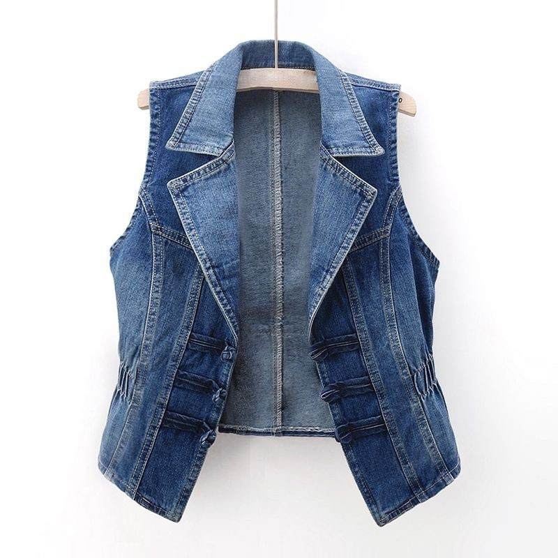 Stylische Denim Weste für Damen – Tailliert & Lässiger Vintage Look