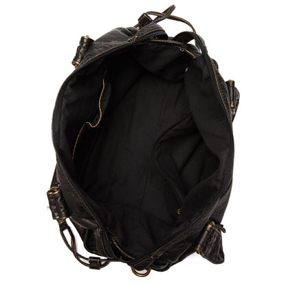 Lunéthra - Schwarze Handtasche für den Einkauf