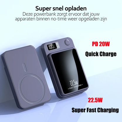 VoltZen - Externe Magnetische Drahtlose Batterie | Drahtlose Powerbank | Kompatibel mit MagSafe