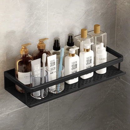 Rangéo - Schwarzes Regal für Dusche oder Küche