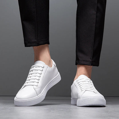 Moderne Herren Leder Sneaker mit weißer Sohle – Elegante Casual Schuhe für Alltag & Business
