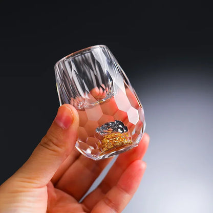 Kinverre - Japanischer Sake-Glas mit Handgelegtem Goldblatt