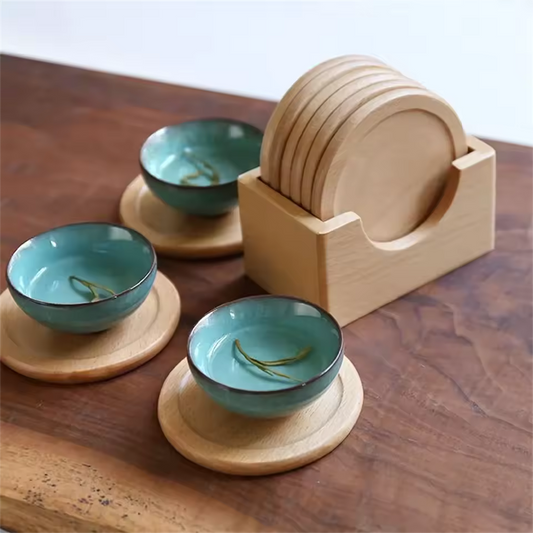 ArtboisZen - Set von Japanischen Holzuntersetzern