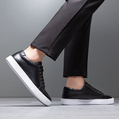 Moderne Herren Leder Sneaker mit weißer Sohle – Elegante Casual Schuhe für Alltag & Business