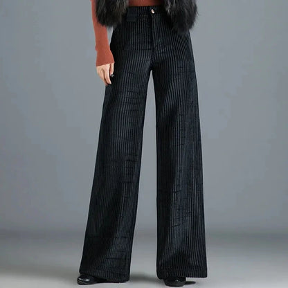 Évasia - Elegante, hoch taillierte, ausgestellte Samenhose für Frauen