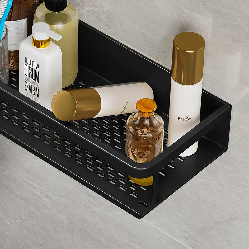 Rangéo - Schwarzes Regal für Dusche oder Küche