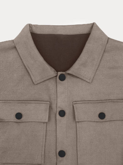 Lioran - Herren Ensemble Zwei Teile Casual Chic: Frühlingsjacke mit langen Ärmeln und Knöpfen sowie lange Hose