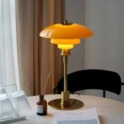 Vintage Tischlampe mit Pilzschirm – Elegante Retro Designleuchte für Wohnzimmer & Schlafzimmer