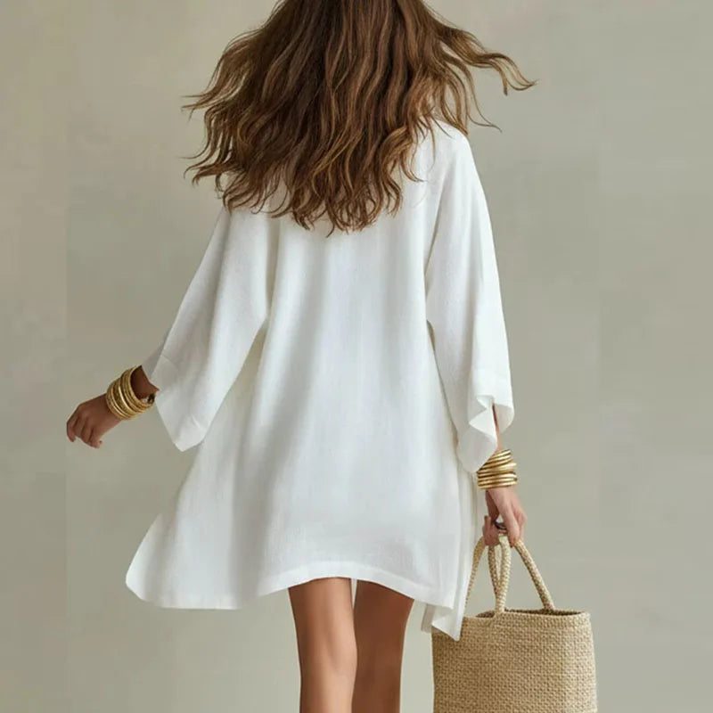 Lässiges Zweiteiler Set für Damen – Luftiges Sommer Outfit mit Kimono & Shorts