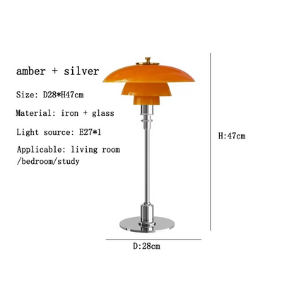 Vintage Tischlampe mit Pilzschirm – Elegante Retro Designleuchte für Wohnzimmer & Schlafzimmer