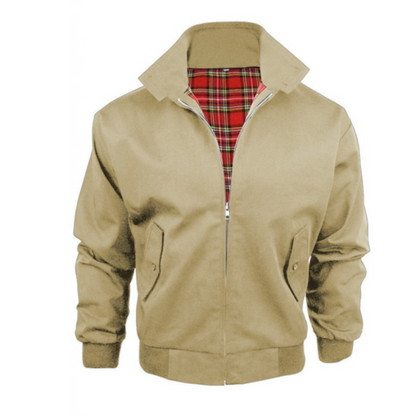 Michel - Elegante Harrington-Jacke mit Schottenmuster und Kragen für den Frühling