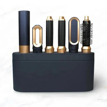 Multifunktionaler 5-in-1 Glow Haistyler mit leistungsstarker 1000W-Ionen-Technologie, einschließlich Haartrockner, Glätteisen