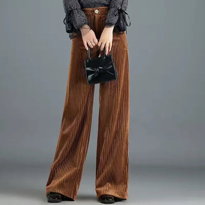 Évasia - Elegante, hoch taillierte, ausgestellte Samenhose für Frauen