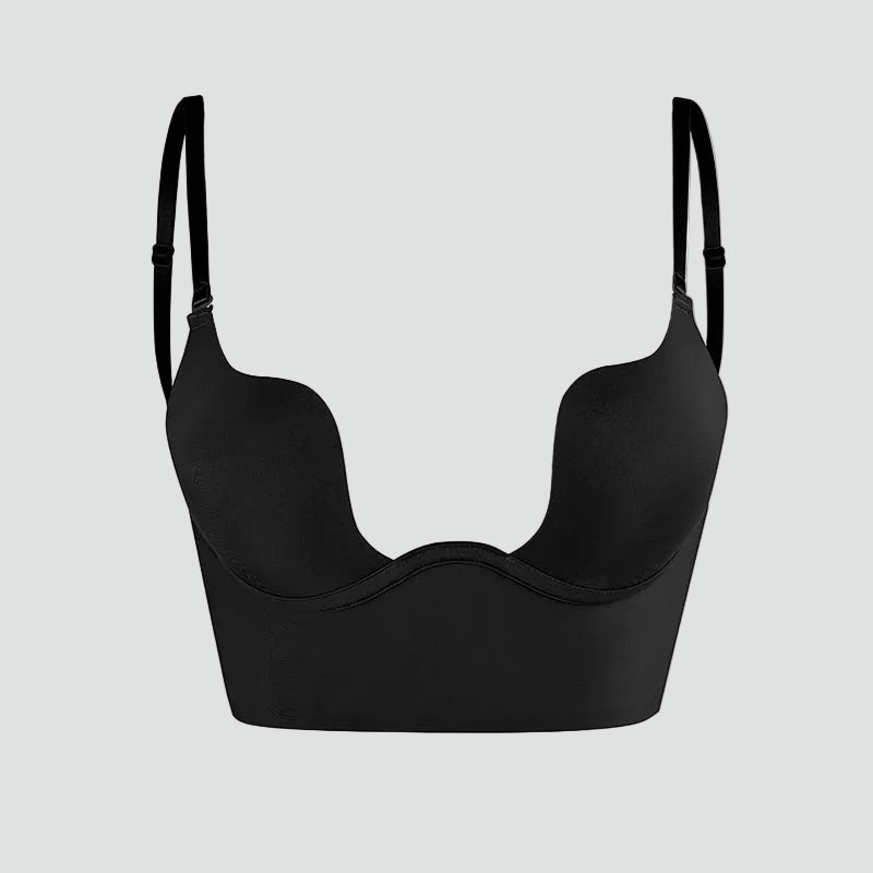 Rückenfreier Damen Push-Up BH mit transparenten Trägern – Unsichtbarer Halt & Komfort