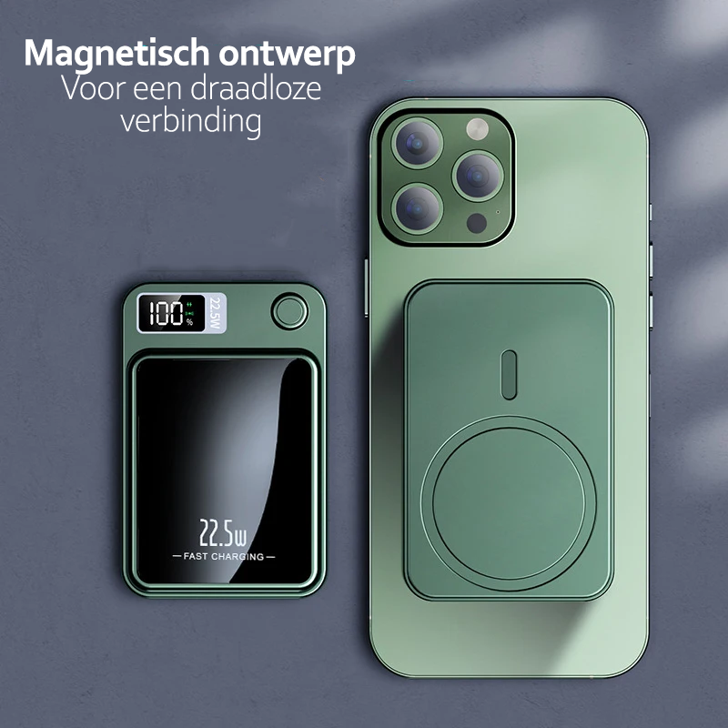 VoltZen - Externe Magnetische Drahtlose Batterie | Drahtlose Powerbank | Kompatibel mit MagSafe