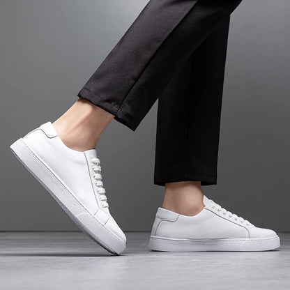 Moderne Herren Leder Sneaker mit weißer Sohle – Elegante Casual Schuhe für Alltag & Business