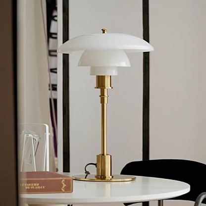 Vintage Tischlampe mit Pilzschirm – Elegante Retro Designleuchte für Wohnzimmer & Schlafzimmer